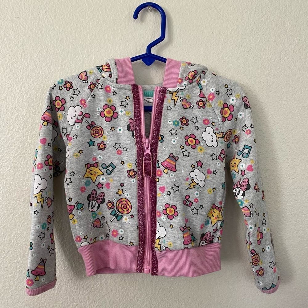 Y2K Disney Minnie Mouse All Over Print Zip Up